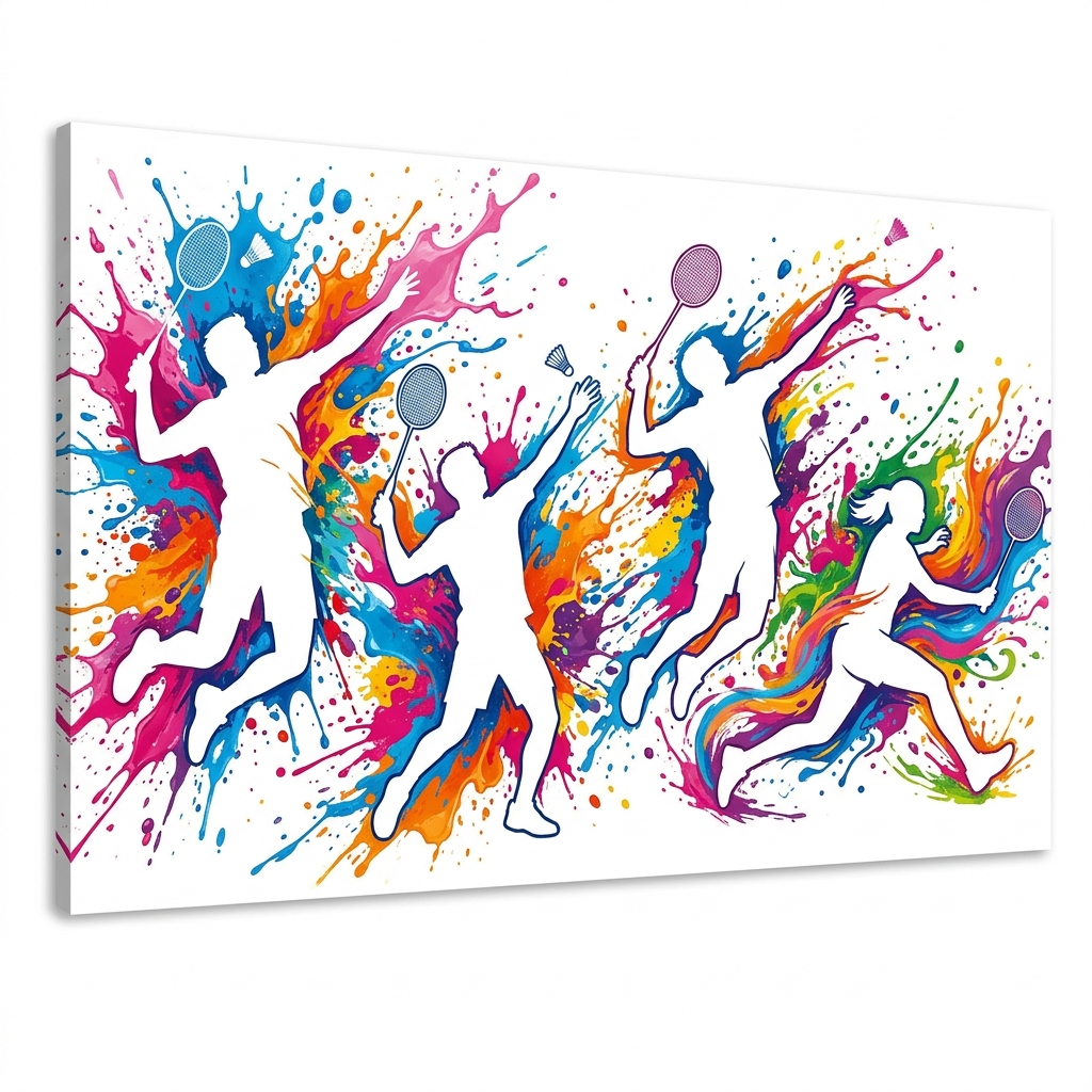 Badminton Splash Art