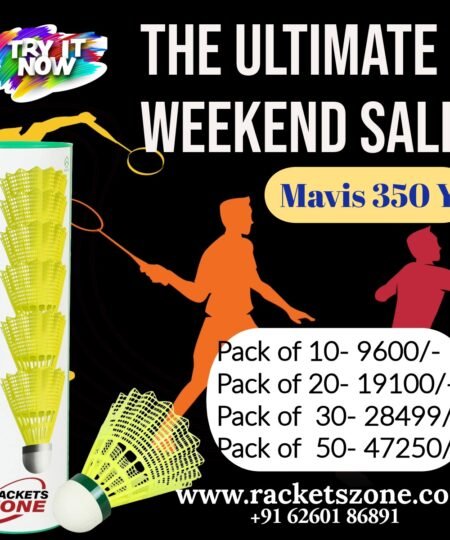 Yonex MAVIS 350 Green Cap Nylon Shuttlecock pack of -30