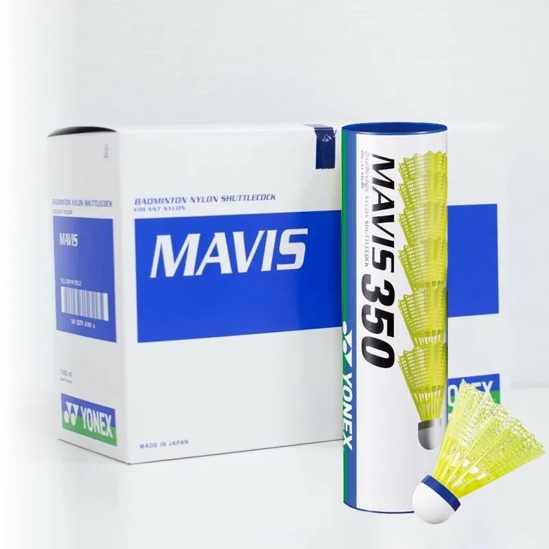 Yonex Mavis 350 Nylon Badminton Shuttlecock Blue Cap - PACK OF 10